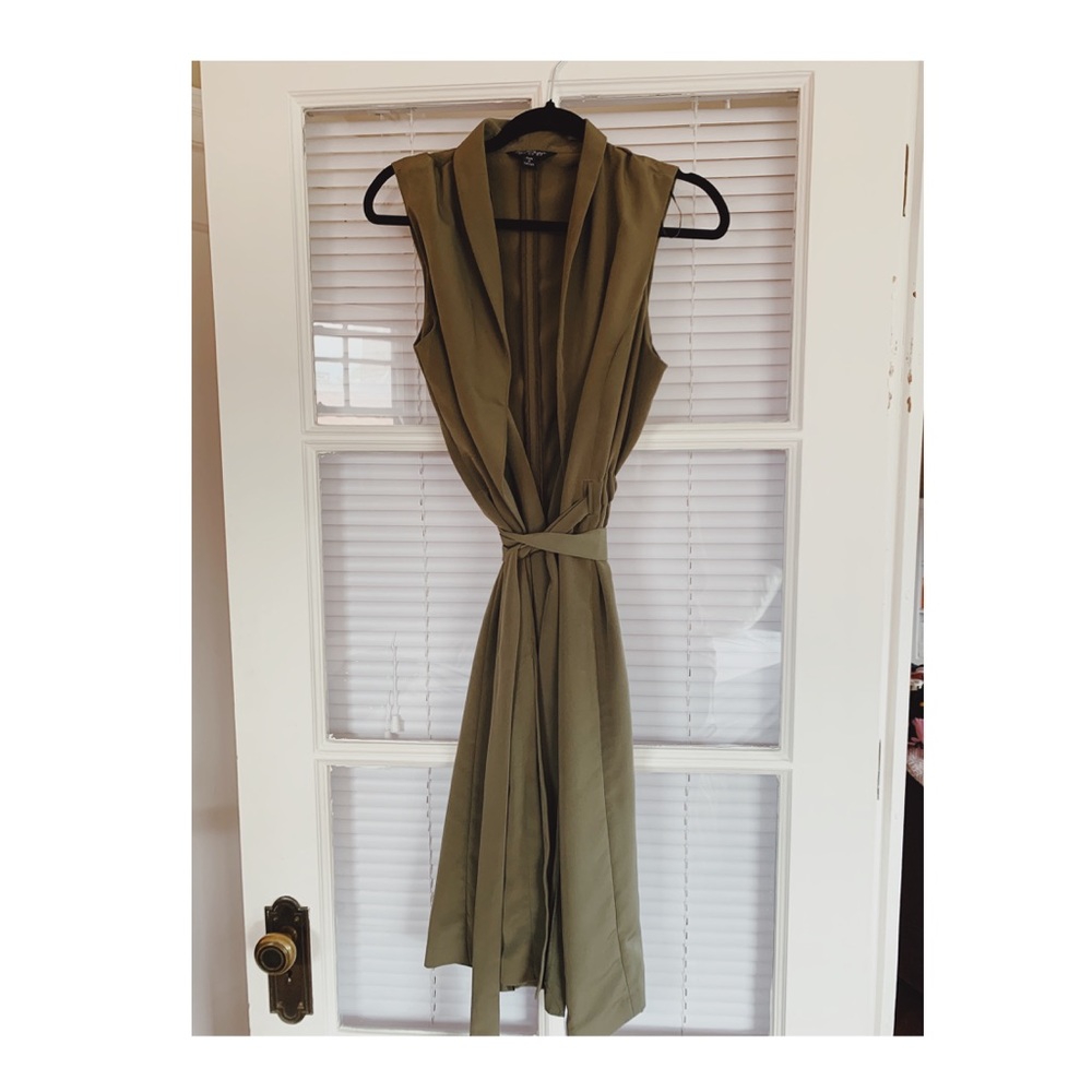 Wrap dress forest green